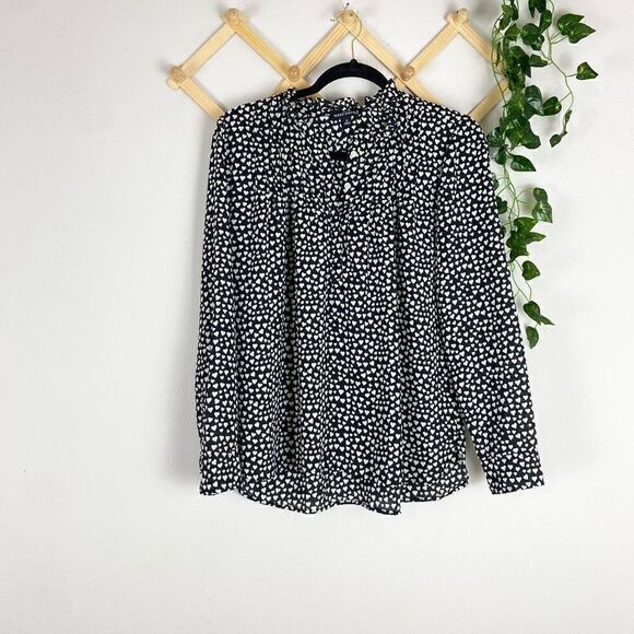 J. CREW | Heart Throb Printed Pintuck Popover G203 - Picture 2 of 6